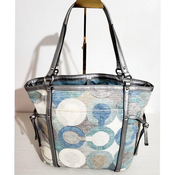 RARE Coach Blue Silver Crossbody or Shoulder Bag - Picture 4 of 17